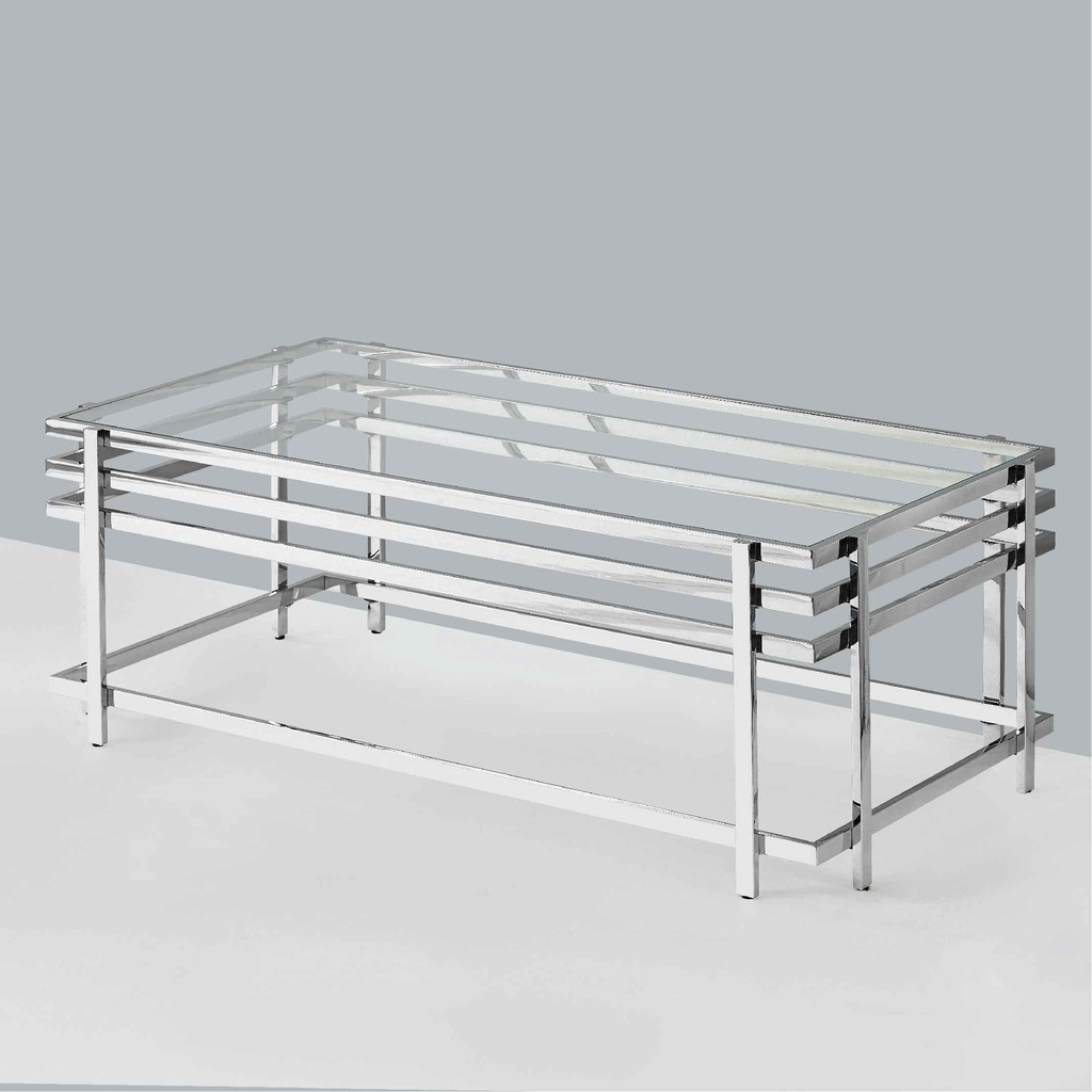 MESITA VIDRIO ECT-160# 120X60X45CM INOXIDABLE