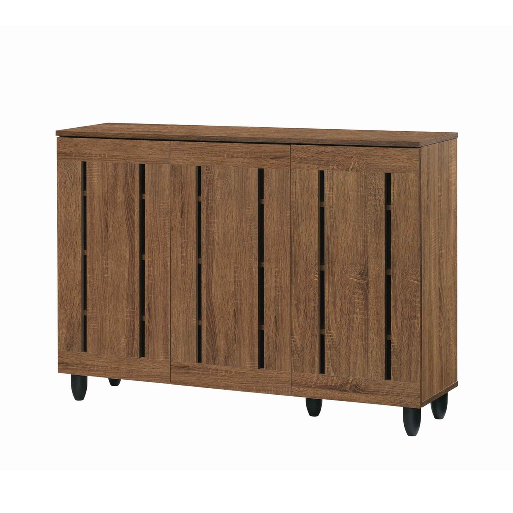 ZAPATERA SC18 MERLOT# 3 PUERTAS WALNUT 120X33X86CM