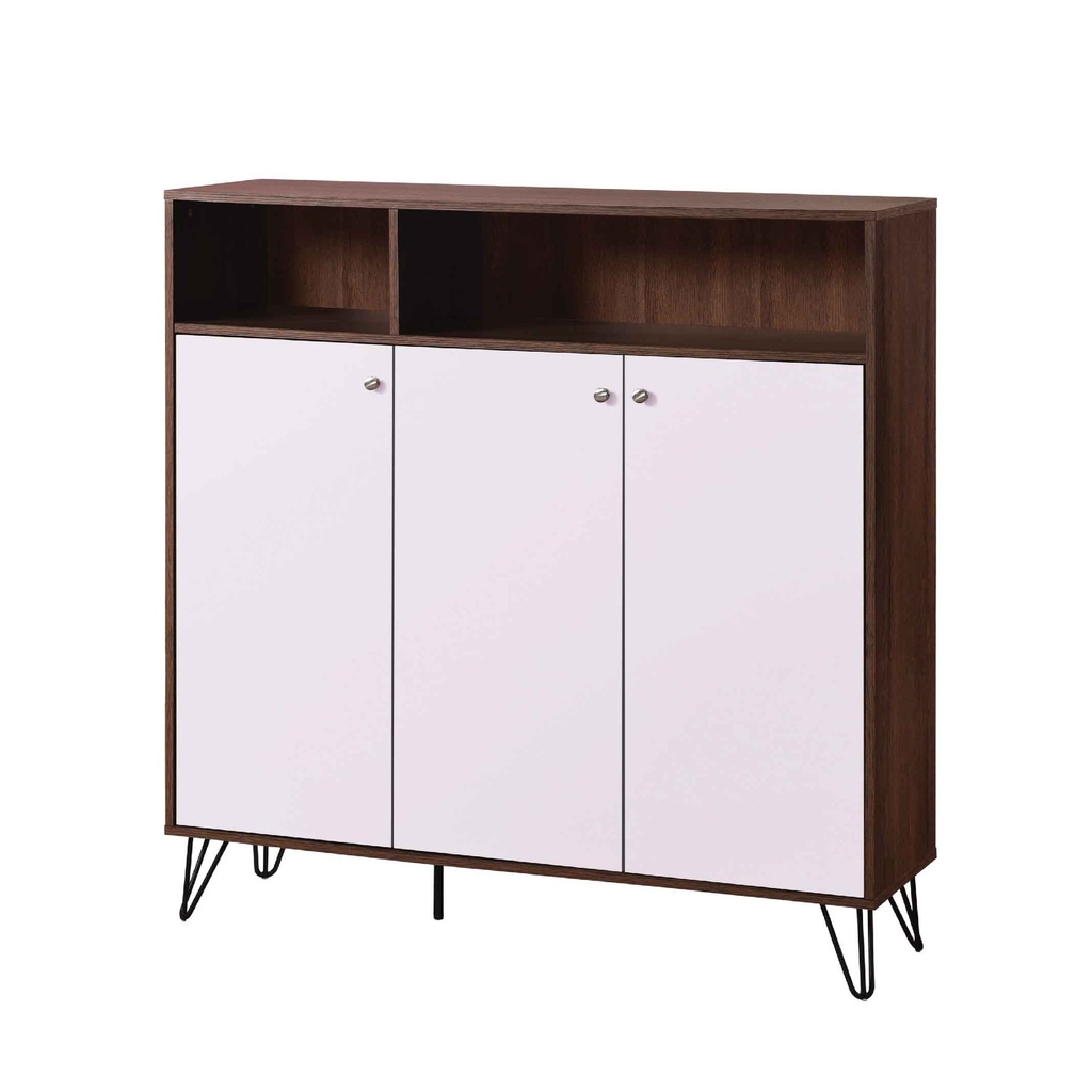 GABINETE SC3 CABANA #3 PUERTAS WALNUT BLANCO 120X35X120CM
