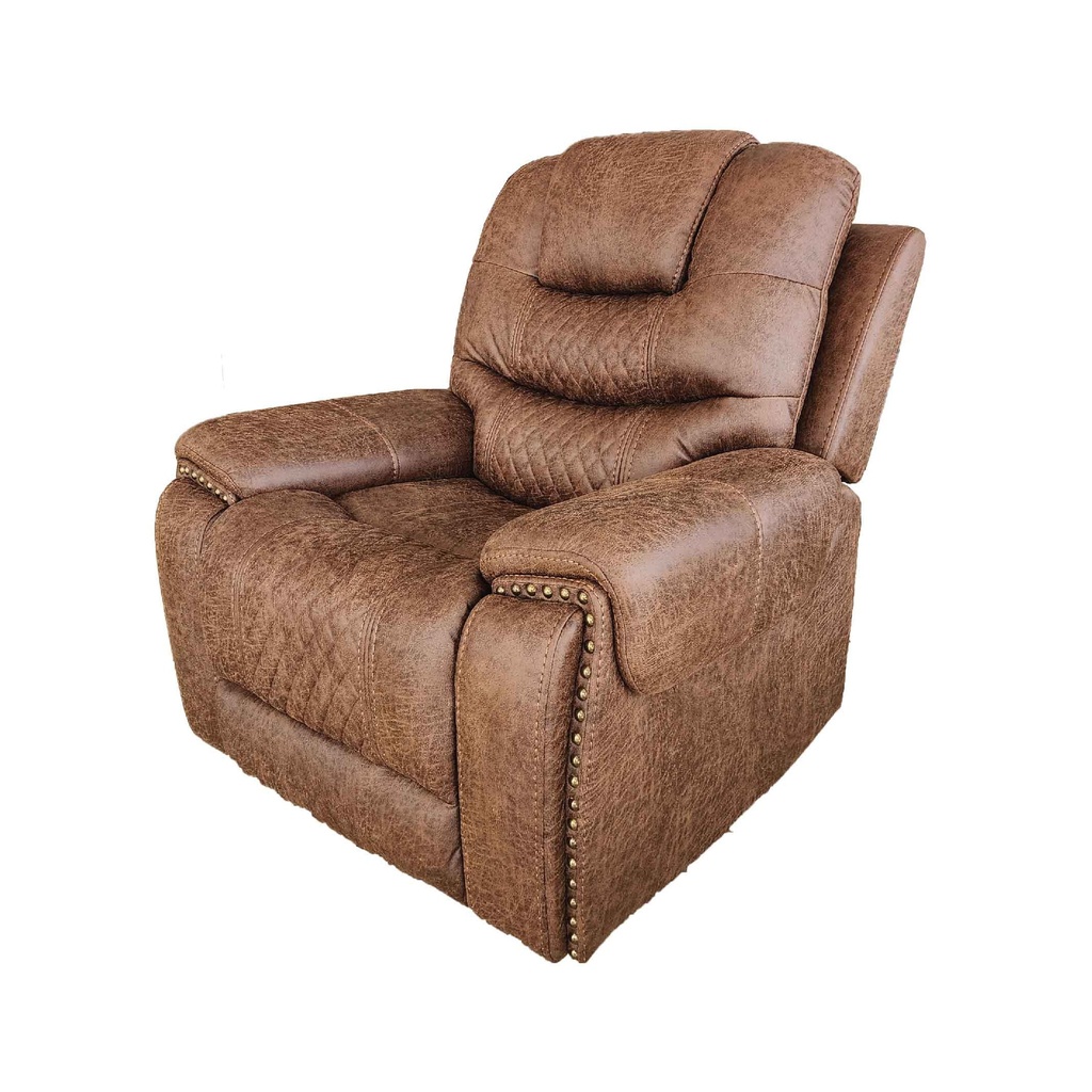 SOFA RECLINABLE TELA CX045A-31# TELA PALOMINO# 1 PUESTO MECEDORA