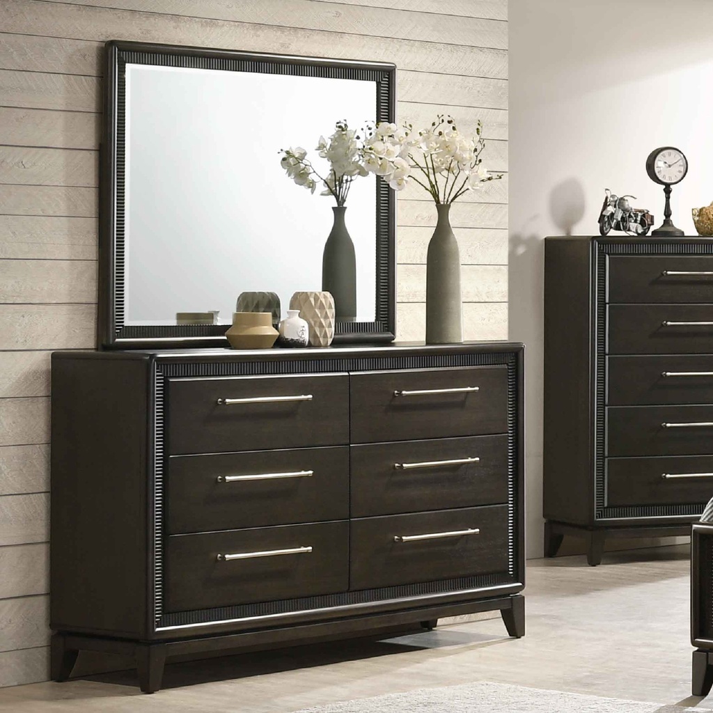 PEINADORA B6540-1# C/ESPEJO B6540-11#  6 GAVETAS