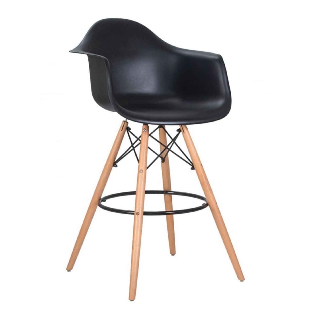 SILLA DE BAR TERMOPLASTICA PP-620M# NEGRA