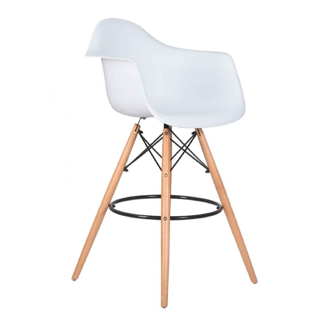 SILLA DE BAR TERMOPLASTICA PP-620M# BLANCA