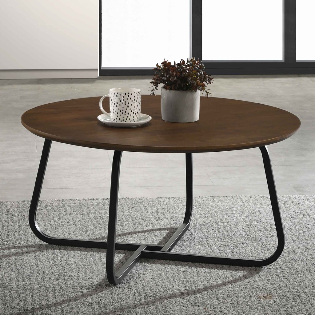 MESITA DE CENTRO QUINTOS# 80X43CM REDONDA WALNUT