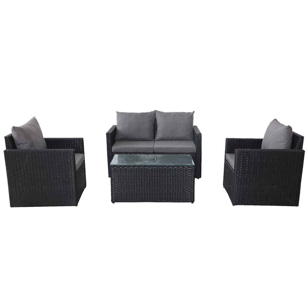 MIMBRE SOFA SR0112# (GC-51077C-SRP + GB51056C-SRP + GT-11386C-SRG) 2+1+1+MESITA W101# GRIS F186#  1CJ