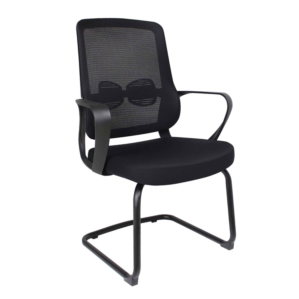 SILLA OFICINA VISITA SK-1021V# MALLA NEGRA C/BRAZO