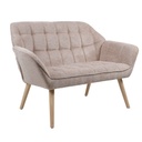 SILLA POLTRONA QH-8904-2K# 2 PUESTOS TELA PATA NATURAL