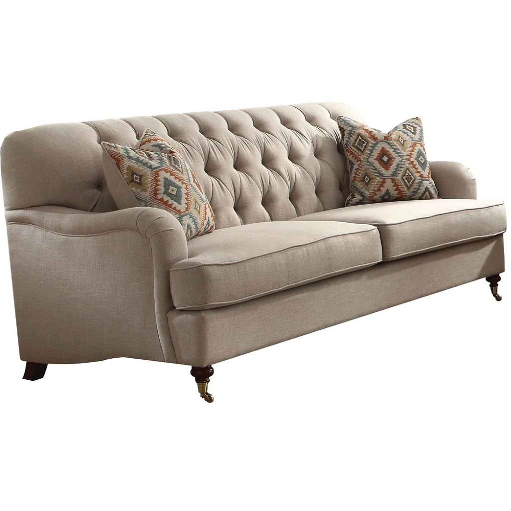 SOFA TELA HS-196-30# BRONX-03/3920B-2# 3PUESTOS BEIGE C/COJIN