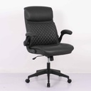 SILLA OFICINA HLC-5133L-1# EJECUTIVA VINIL NEGRA C/BRAZO