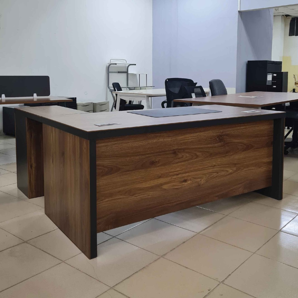 ESCRITORIO P/OFICINA A-012-1600# 160X80X76CM COLOR 1004#+GRIS/ CON LATERAL DERECHO