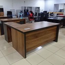 ESCRITORIO P/OFICINA A-012-1800# 180X85X76CM 1004#GRIS+LATERAL DERECHO