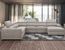 SOFA TELA L* LY8906# BQN618-2# GRIS 1S+CR+2S+J+CH 5PZ