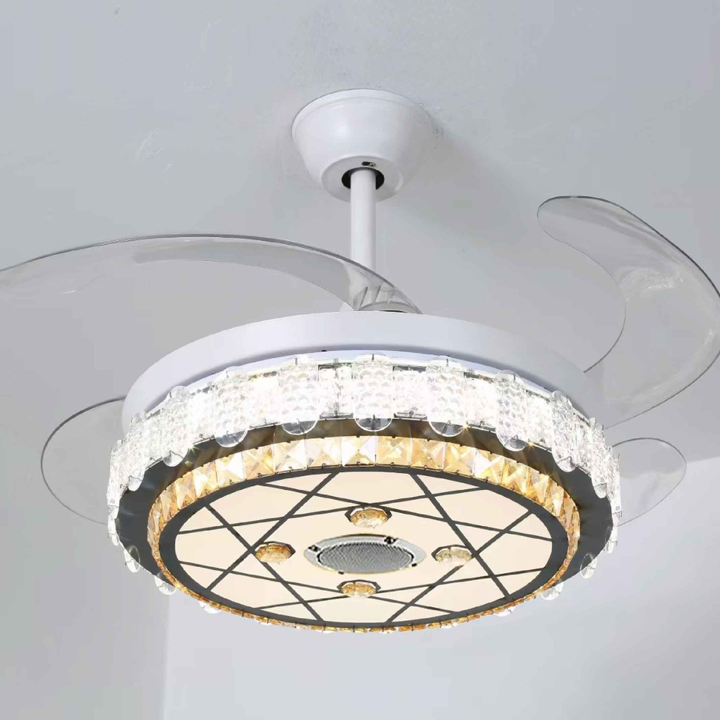ABANICO DE TECHO CON LAMPARA 3023# LED BLUETOOTH