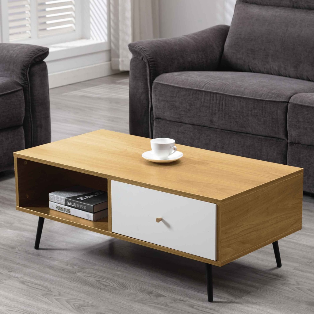 MESITA DE CENTRO B007TC804011#B003GB803# M35 CHATEU OAK/M01 WHITE# 98X60X39CM 101025275 140-1/2# 2CJ