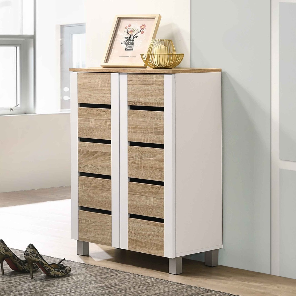 ZAPATERA SC20 GINNY #COLOR BLANCO# 2 PUERTAS 60X32X88CM