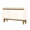 BUFETERO BARY# S353-129# NATURE/OFF WHITE 3PUERTAS 125X41X80CM