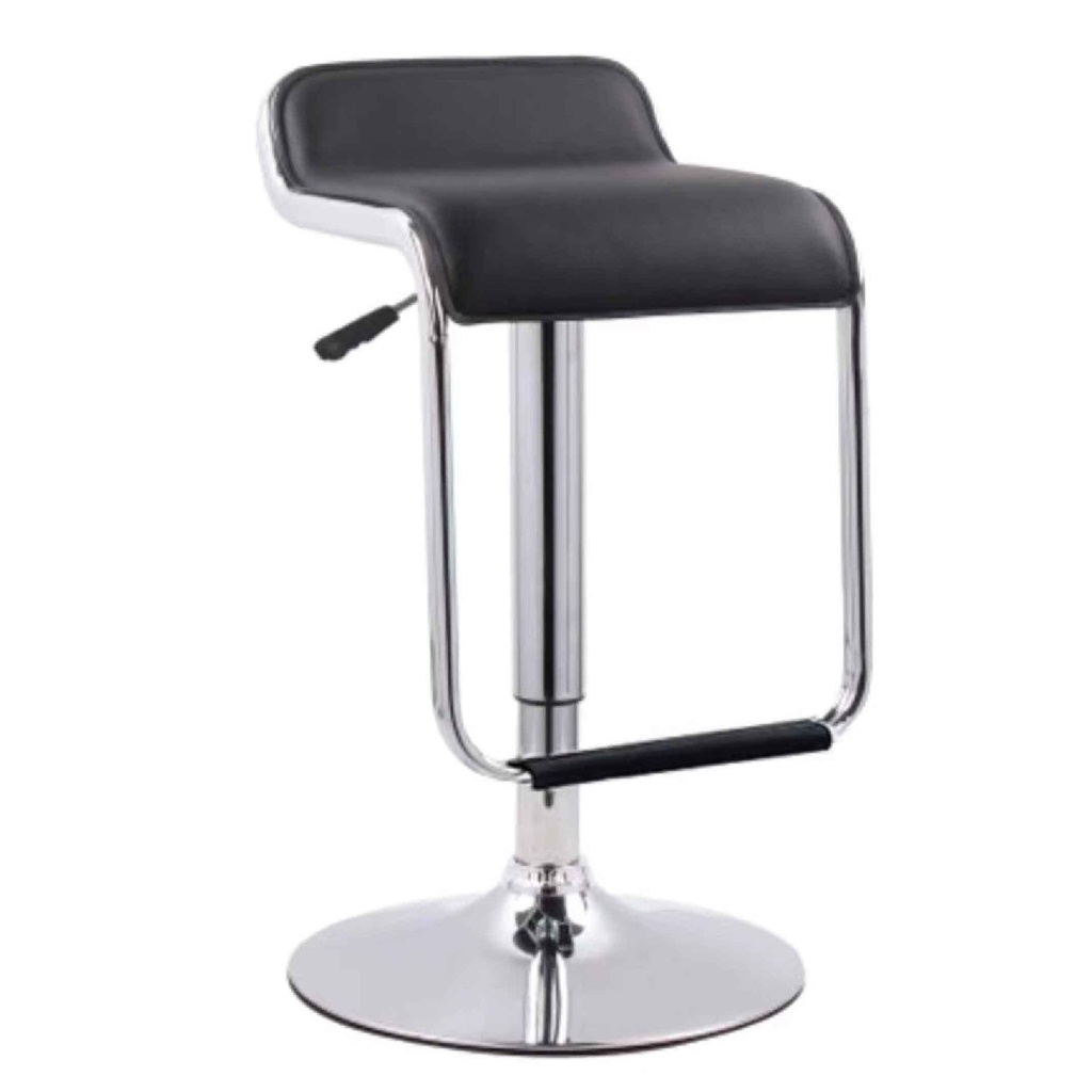 SILLA DE BAR AJUSTABLE ZS-1032# VINIL NEGRO BASE METAL