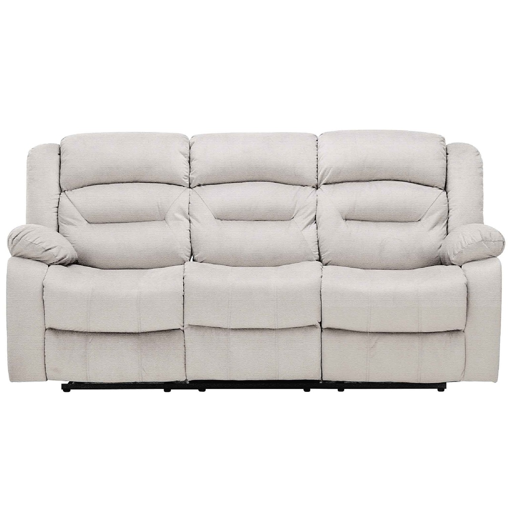 SOFA RECLINABLE TELA RR5028CF53D# 3PUESTOS COLOR BUFF-C914#