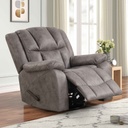 SOFA RECLINABLE TELA 6902AF51D-GREY# 1 PUESTO GREY# MECEDORA GIRATORIO