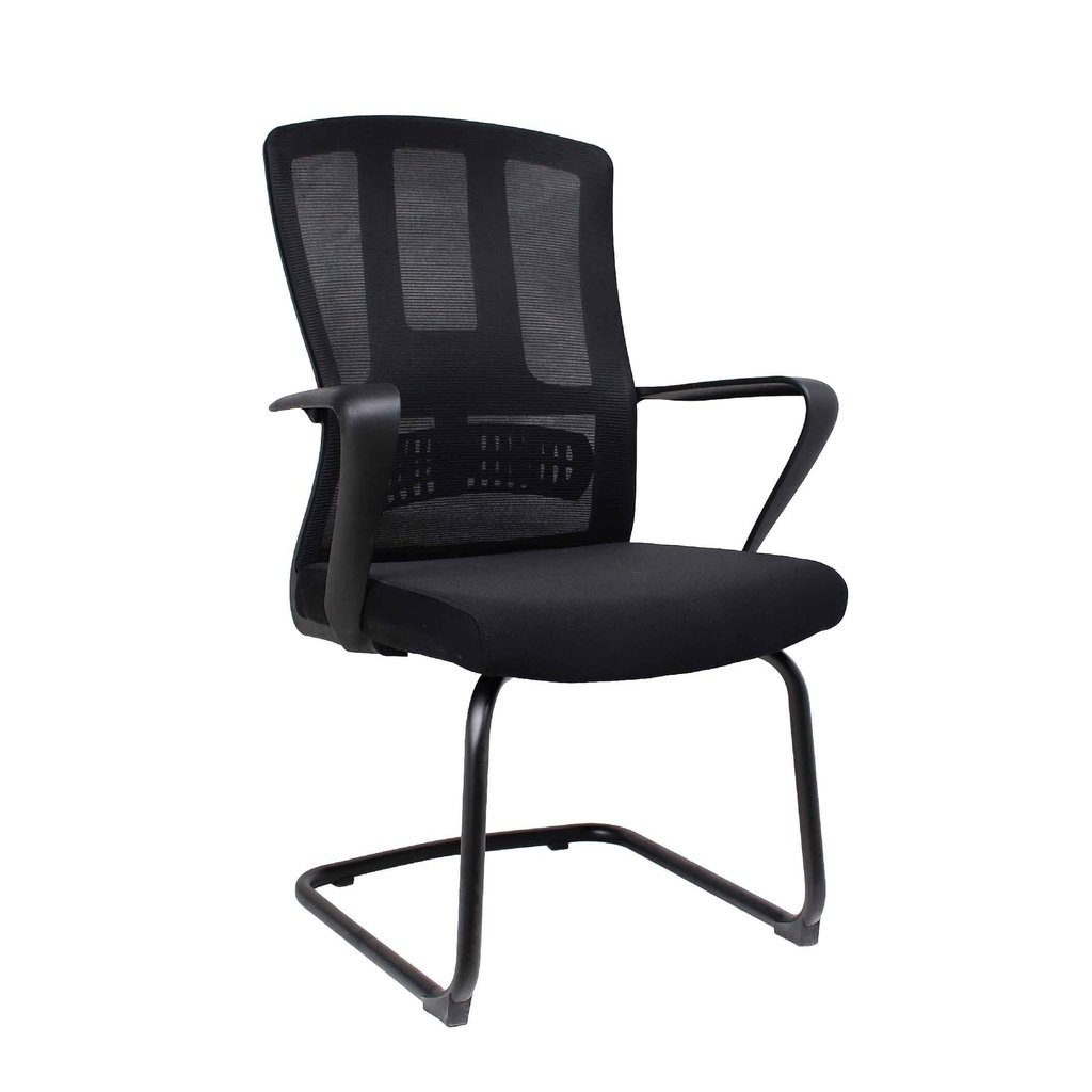 SILLA OFICINA VISITA FX-1023V# MALLA NEGRA C/BRAZO