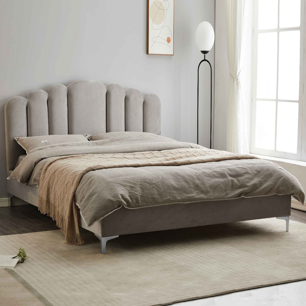 CAMA QUEEN 1.53X2.03M ML-2228# TELA UF910-02# LIGHT GREY