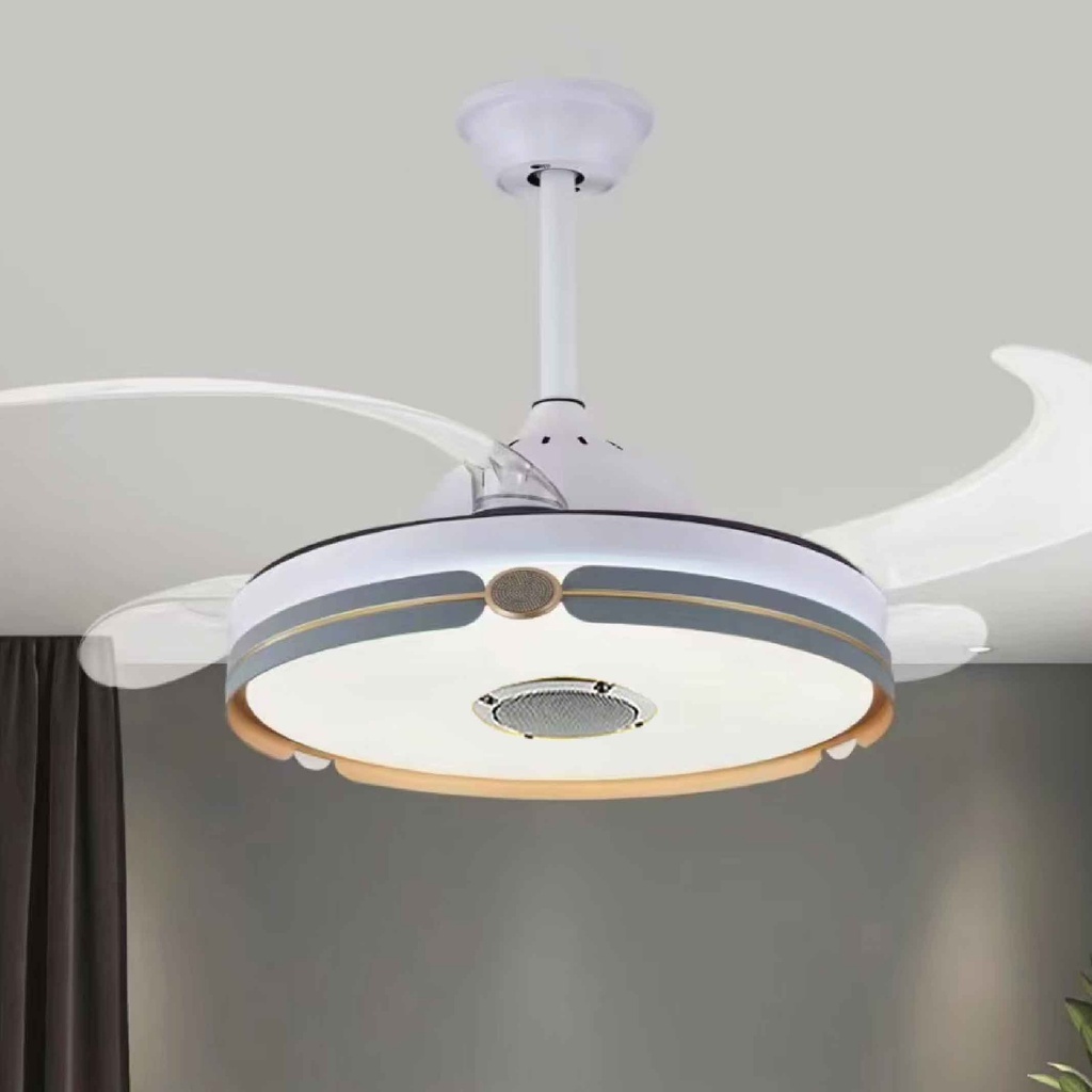 ABANICO DE TECHO CON LAMPARA 3067# LED BLUETOOTH
