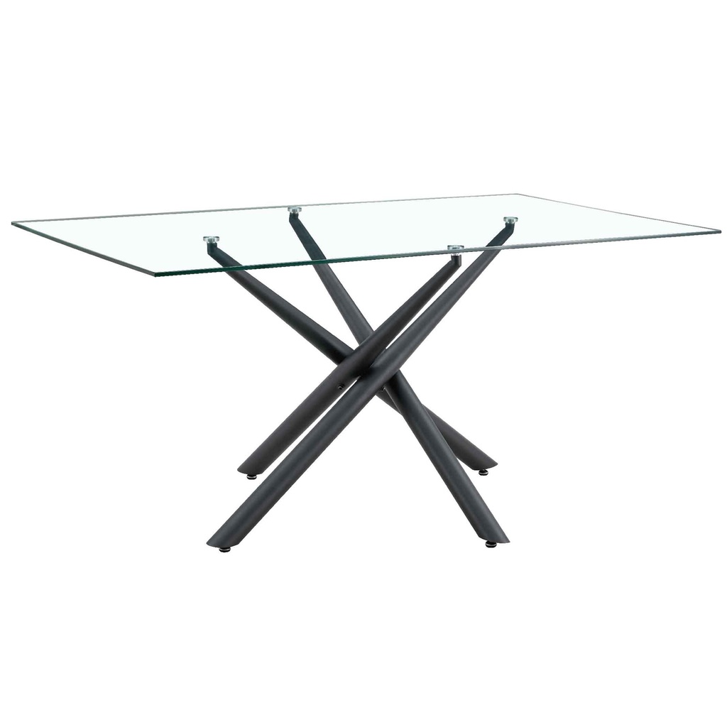MESA COMEDOR VIDRIO T-834# RECTANGULAR 160X90X75CM
