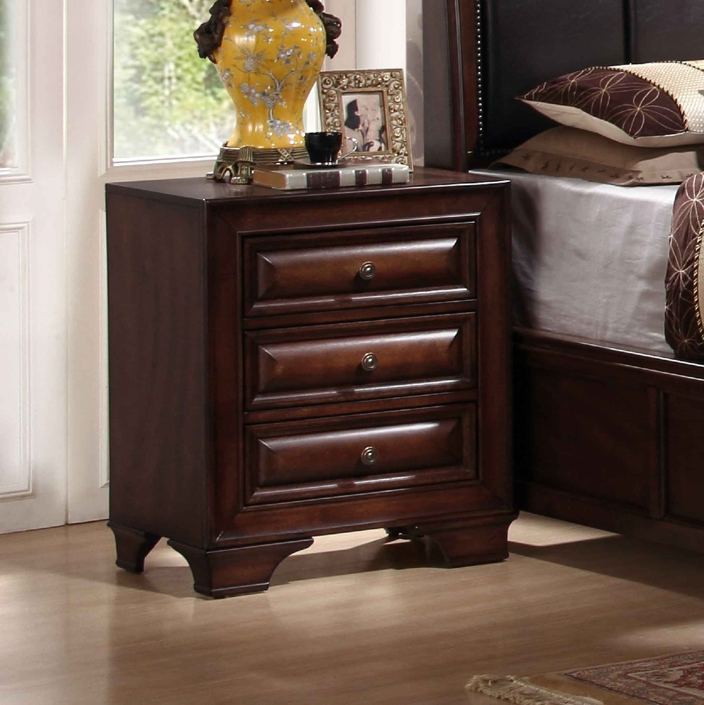 MESITA DE NOCHE FBNSTA-033B# VARNISH OAK# 3GAVETAS 59X43X71CM