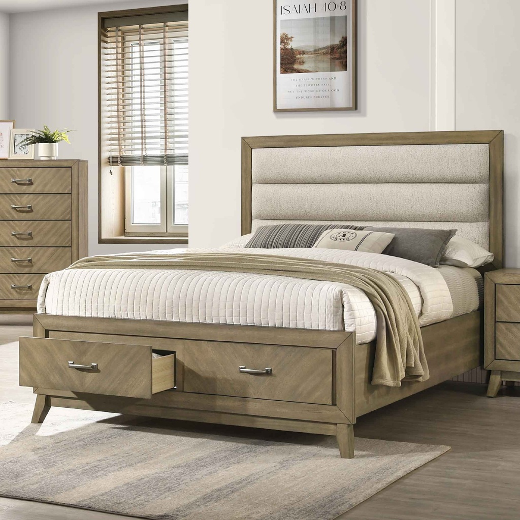 CAMA QUEEN 1.53X2.03M FBQHFR-225D# ANTIQUE GREY# 3 CJ