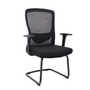 SILLA OFICINA VISITA SK-1026V# RESP/MALLA NEGRA ASIENTO NEGRA