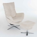 SILLA POLTRONA MECEDORA TELA MONA-1# COLOR BEIGE SD259-2# CON PIECERO