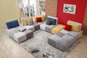 SOFA TELA L* D1605# LAR-275-17/LAR-275-08/LAR-275-13/LAR-275-20/ 7PZS GRIS CLARO/AMARILLO/AZUL/GRIS OSCURO