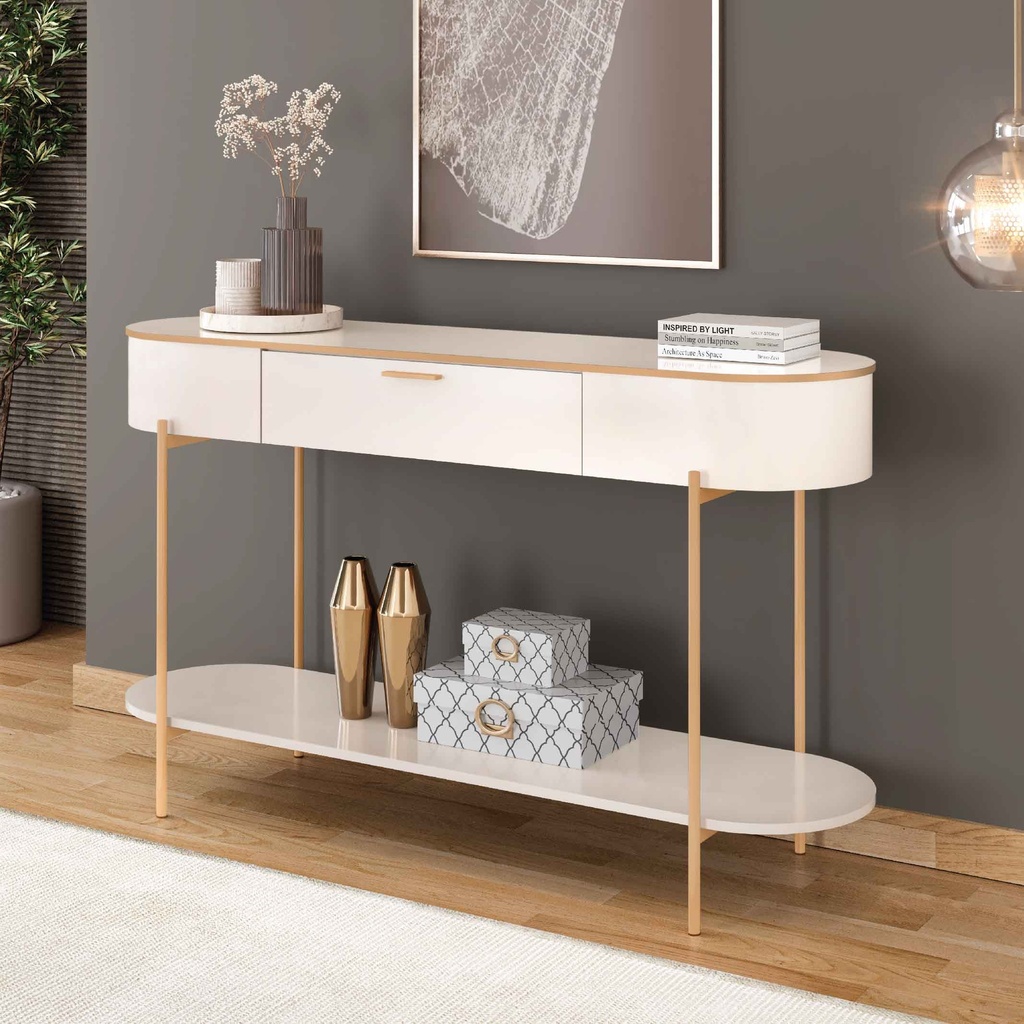 ART DE REMATE CONSOLA CAREN# 34492.174# OFF-WHITE 135X78X39CM