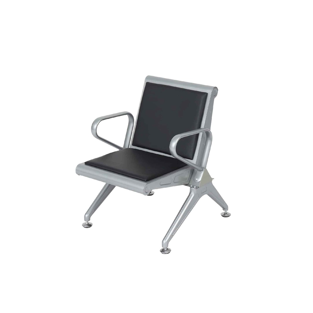 SOFA OFICINA METAL S6011P# 1PUESTO VINIL NEGRO
