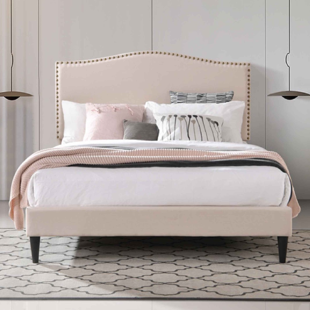 CAMA QUEEN 1.53X2.03M CLAMELIAQC# CF9078D# TELA CFF0002-1# LIGHT BROWN