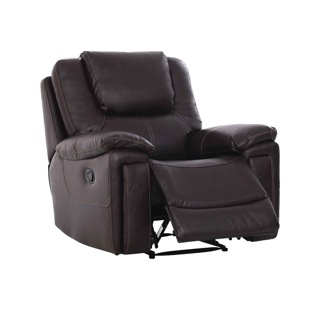 SOFA RECLINABLE VINIL CR6315C001# CHOCOLATE-H354# 1PUESTO