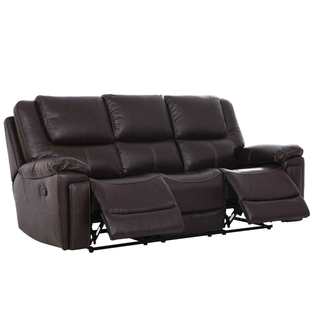 SOFA RECLINABLE VINIL RR5108DF53D# CHOCOLATE-H354# 3 PUESTO