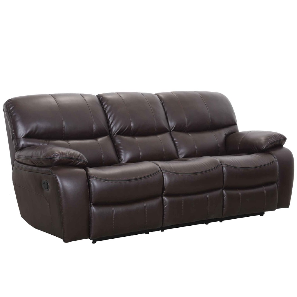 SOFA RECLINABLE VINIL RR9931UF53D# 3 PUESTOS CHOCOLATE-H355# 