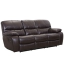 SOFA RECLINABLE VINIL RR9931UF53D# 3 PUESTOS CHOCOLATE-H355# 
