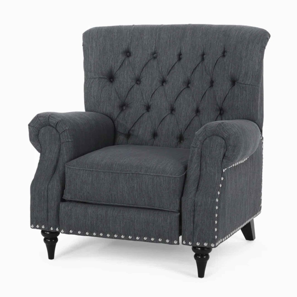 SOFA RECLINABLE TELA F9881-20# 1PUESTO CHARCOAL# GRIS