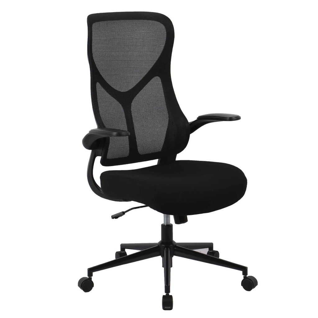 SILLA OFICINA HLC-3699FX# RESP/MALLA/ COLOR NEGRA CON BRAZO