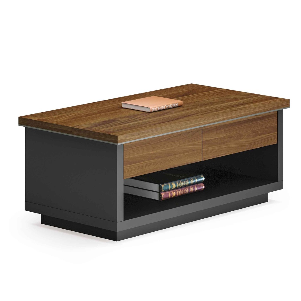 MESITA DE CENTRO KF-112# TP-904# GRIS 120X60X42CM DOS GAVETAS