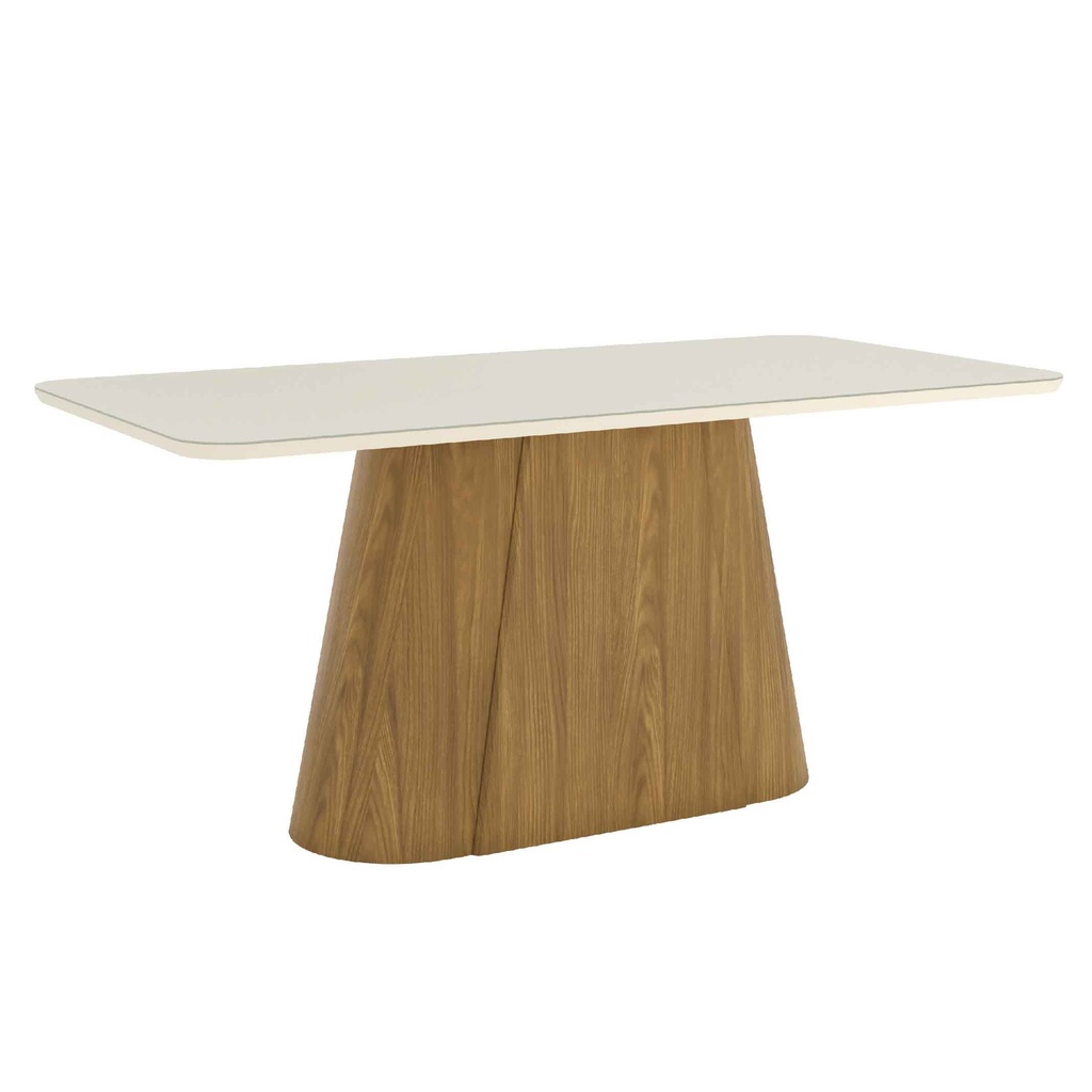 MESA COMEDOR RECT OLIVIA # SC120-127# NATURAL / OFF WHITE 180X90CM