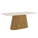 MESA COMEDOR RECT OLIVIA # SC120-127# NATURAL / OFF WHITE 180X90CM
