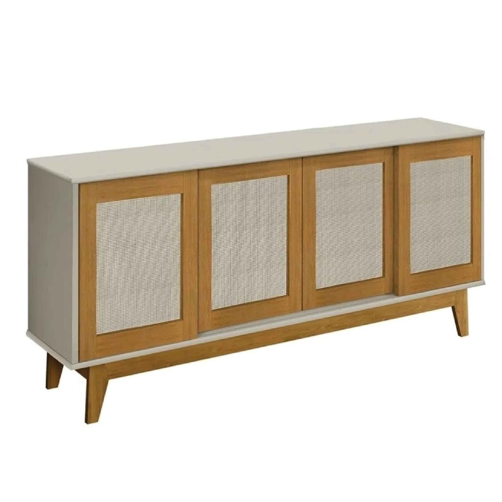 BUFETERO DETROIT# 1279# BLANCO/NATURE 4PUERTAS 164X42X82CM