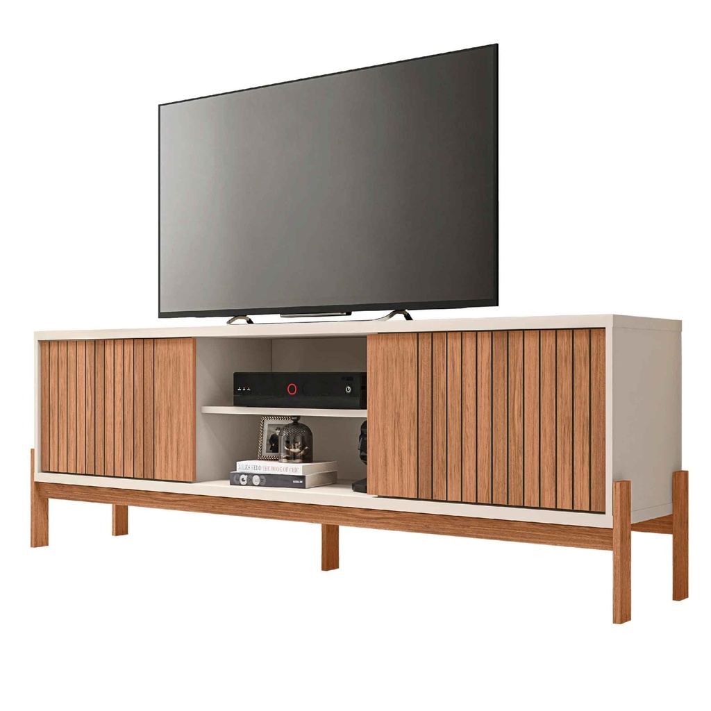 GABINETE P/TV TANNEN 1.8# TV MAX DE 72" FREIJO/OFF WHITE# 180X36X62CM