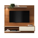 PANEL HOME SUSPENSO TRENTON# 2001149# 183X33X170CM TV MAX 70"  763# CINAMOMO MEL/PEROLA METALIZADO 1GV# 2 CJ + CONECTOR