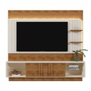 CENTRO DE ENTRETENIMIENTO HOME GUAIBA# 2001161# 782# MAX TV 60" PEROLA METALIZADO# 200X33X184CM# 2CJ + CONNECTOR