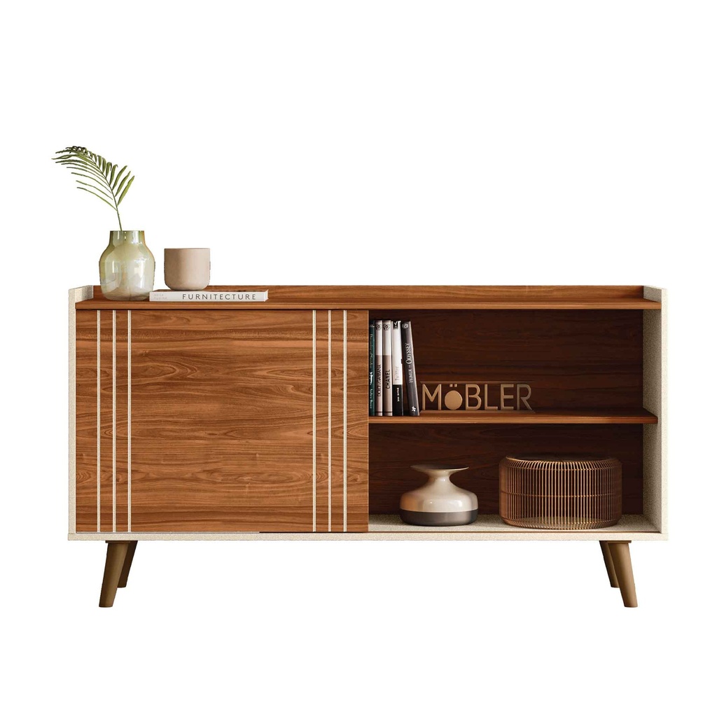 GABINETE P/TV AUSTIN# 1005142# 763# CINAMOMO MEL/PEROLA METALIZADO# 136X36X70CM