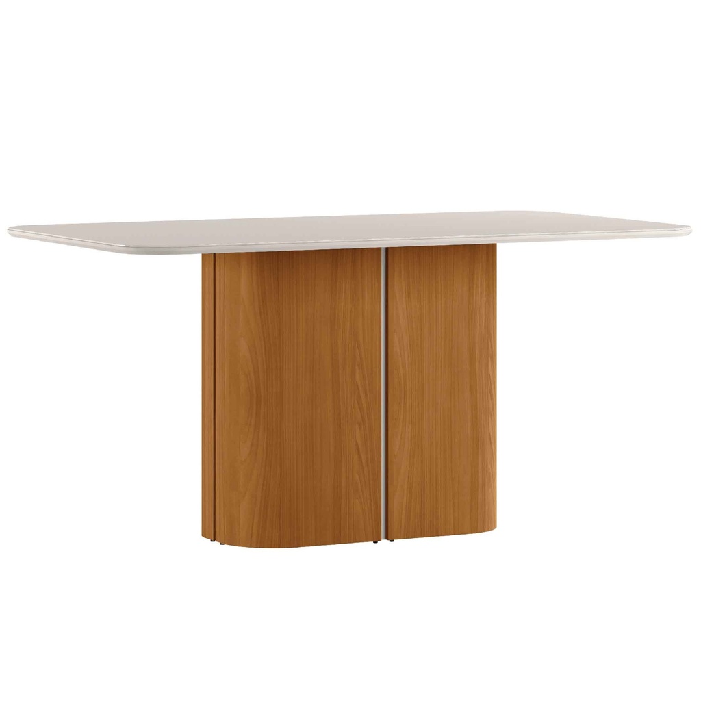 MESA COMEDOR SERENA# RECTANGULAR 960# YPE DAMASCO/OFF WHITE# 180X90X76CM